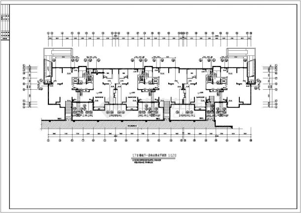 18层住宅楼建筑给排水CAD图-图二