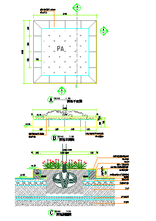 方形树池CAD参考图-图一