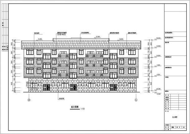 某休闲山庄四层框架结构住宅楼建筑设计施工图-图二