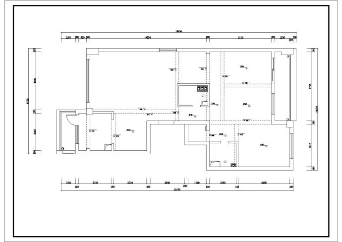 某办公室室内装修建筑施工图纸_图1