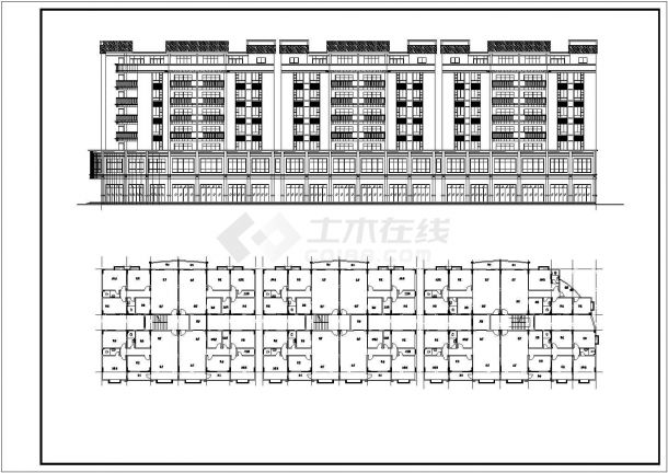 某地八层框架结构商住楼建筑设计方案图-图一