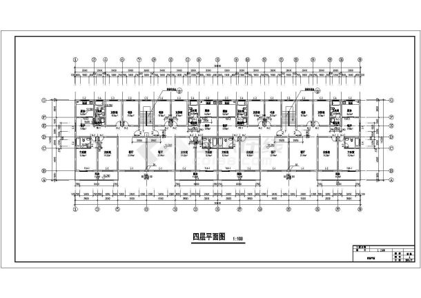 典型的四层商住楼建筑图（含设计说明）-图二