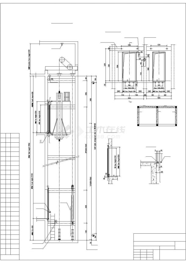 某商务小区电梯电气建筑设计CAD图纸-图一