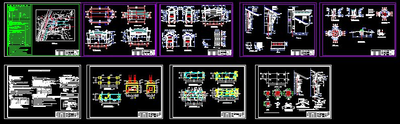 牌坊建筑结构全套图纸