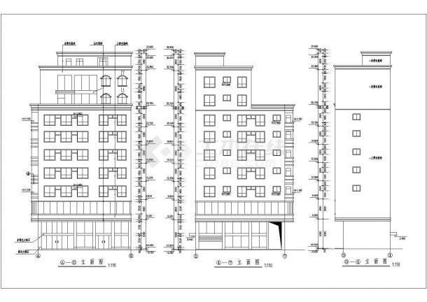 某地九层住宅楼建筑设计图（共8张）-图二