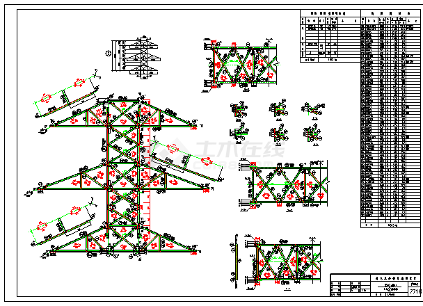 7716铁塔全套结构图3560JGu1-图一