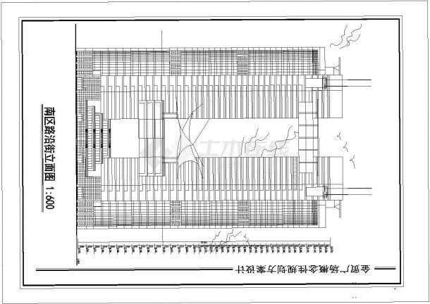重庆某大型广场建筑设计CAD施工图纸（含效果图）-图一