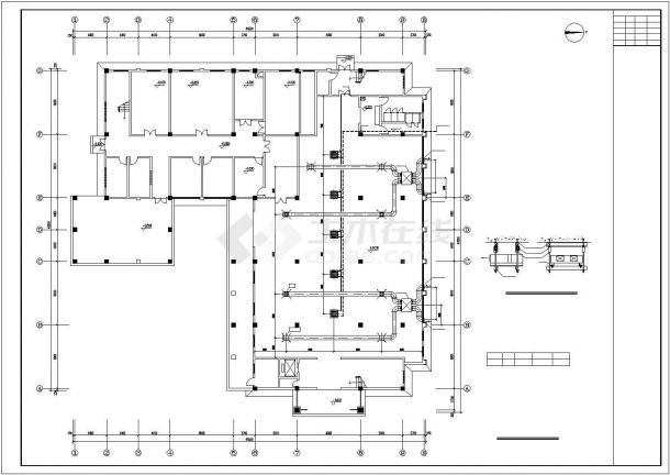 宾馆VRV空调系统规划CAD布置图-图一