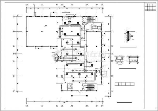宾馆VRV空调系统规划CAD布置图-图二