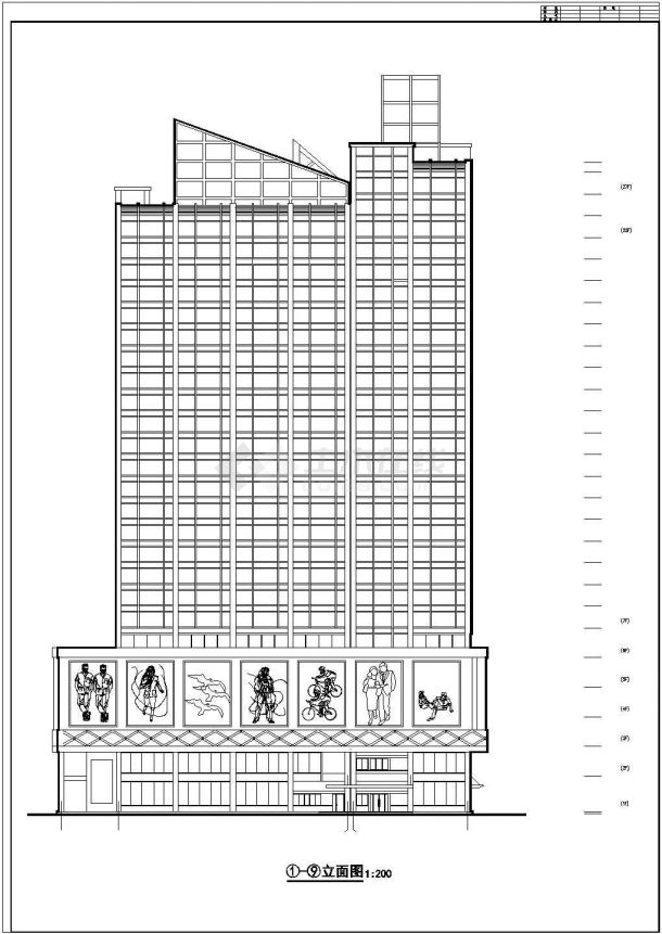 某地高层综合商业建筑设计图-图二