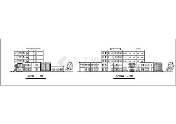 某地高校旅馆建筑设计方案图（共3张）-图二