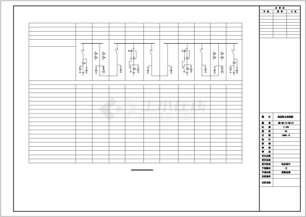 临海某省污水处理厂cad电气设备施工图-图一