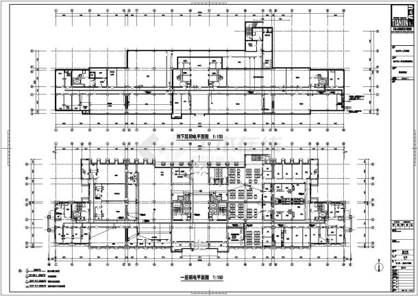 河北定州市医院全套电气设计施工图纸-图一