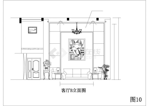 某复式别墅住宅室内装修设计施工CAD图-图二