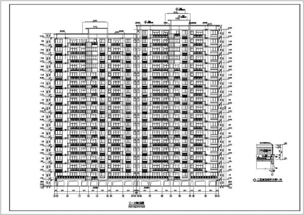 某地17层剪力墙结构住宅楼建筑设计施工图-图二