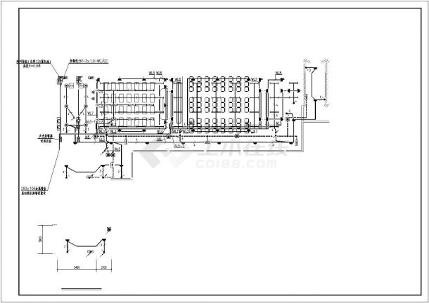 中学综合楼电气施工CAD布置图-图二