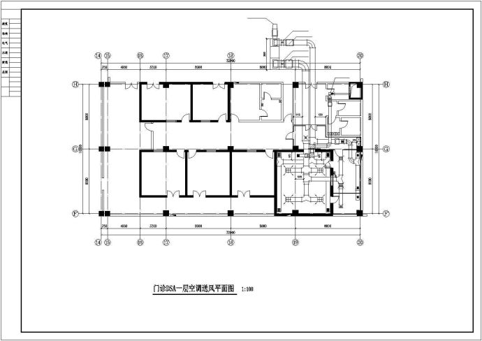 某医院净化空剖面CAD参考图_图1