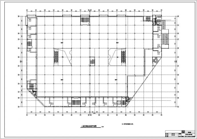 商业大厦空调消防采暖平面CAD参考图_图1
