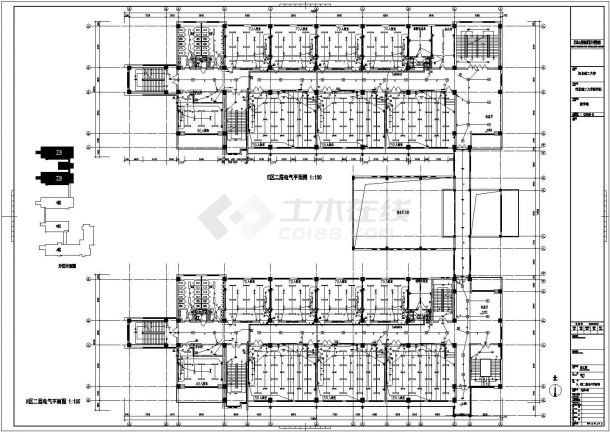 河北省某学校5层教学楼电气设计施工图-图二