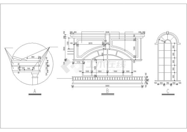 某大型经典的药浴中心建筑施工参考图-图二