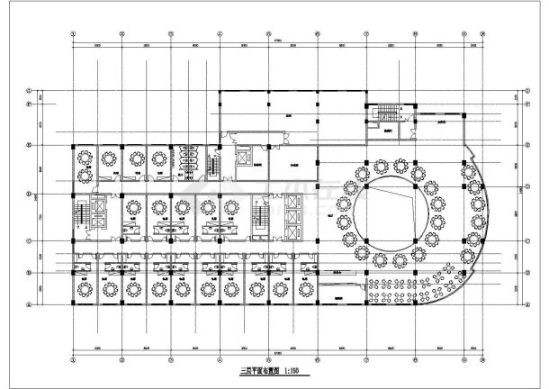 某地豪华大酒店整套cad设计平面图-图一