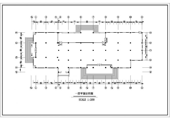 宾馆大楼室内装修设计cad平面施工图_图1