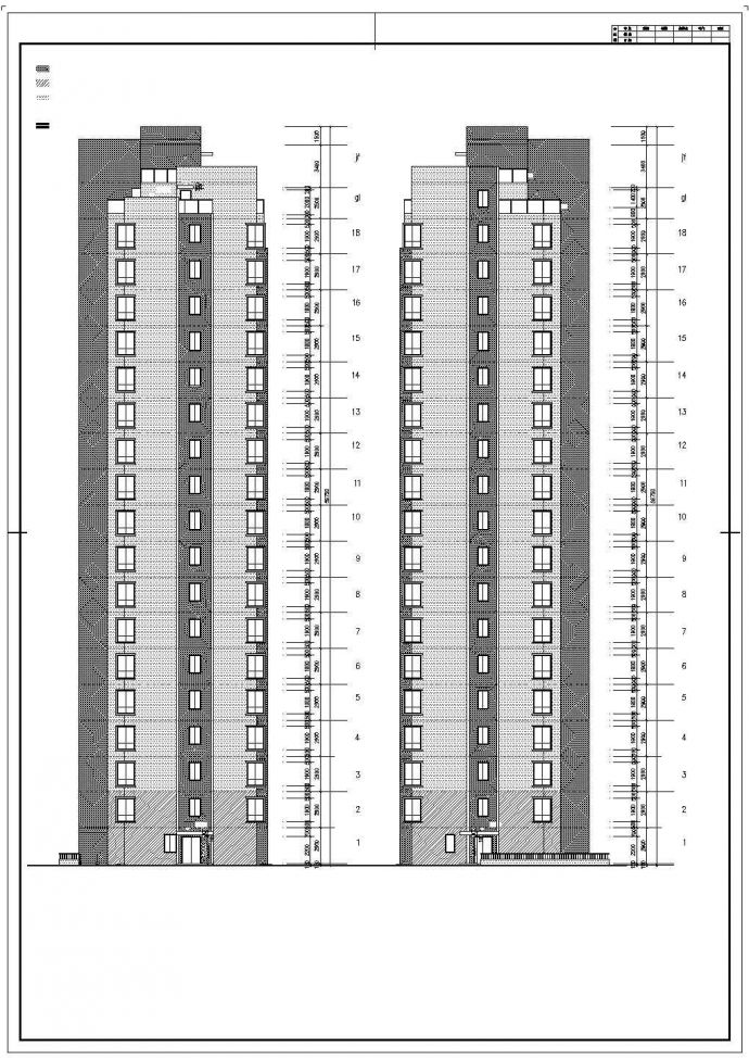 某地十八层板式住宅建筑设计方案施工图_图1