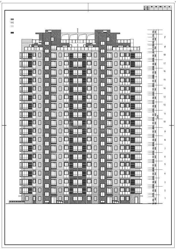 某地十八层板式住宅建筑设计方案施工图-图二
