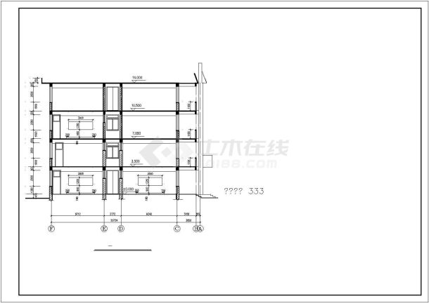 某地小学教学楼建筑施工图（共15张）-图二