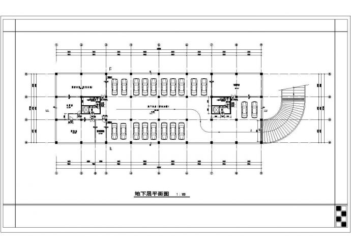 名士商住楼建筑设计cad方案图_图1