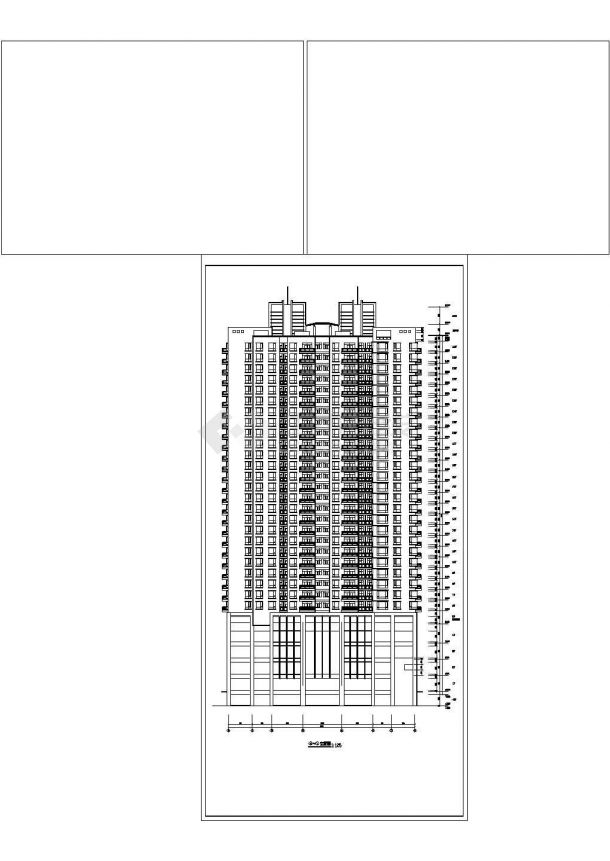 某高层建筑施工平立剖面图（全套）-图二