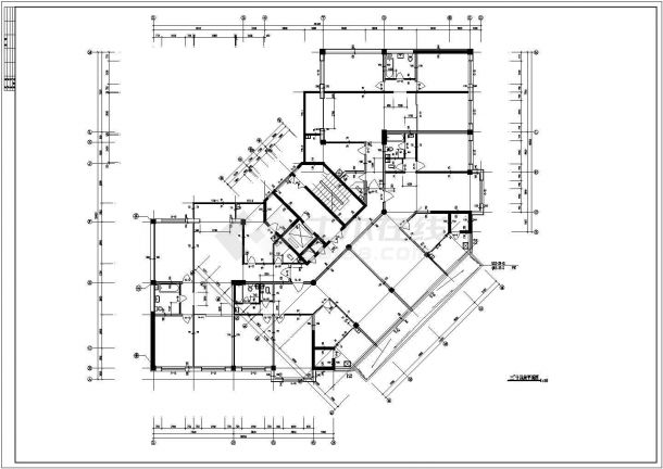 富康大厦办公楼全套CAD图纸-图二
