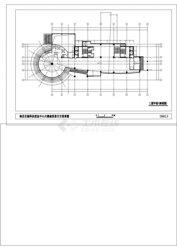 高层办公大楼方案全套CAD图纸-图一