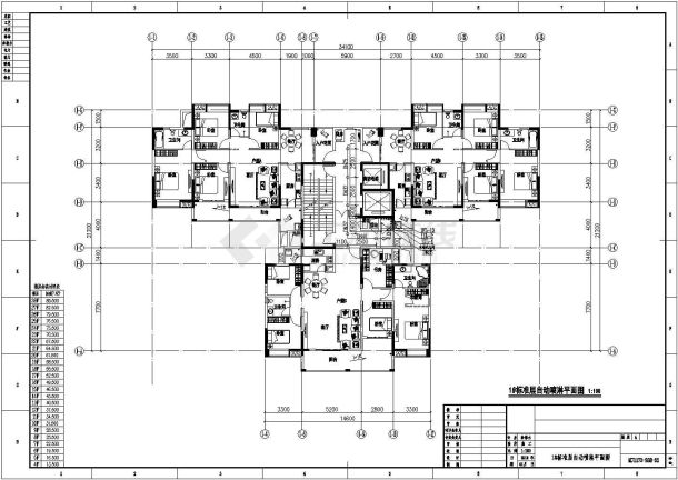 广东10万平商住改造小区给排水施工图-图一