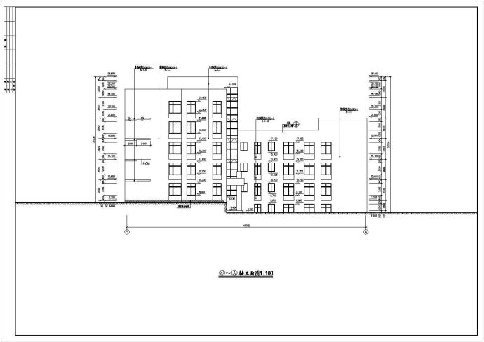 某职业学校教学办公楼建筑方案设计图_图1