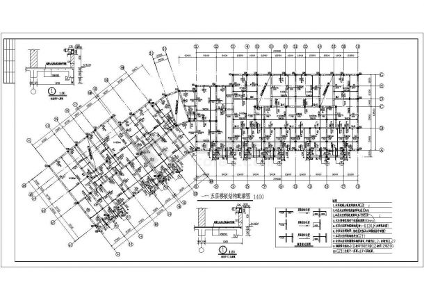 某地六层（带地下室）砖混结构住宅结构方案图-图二