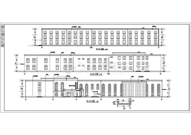 某地多层宾馆建筑设计施工CAD图-图二