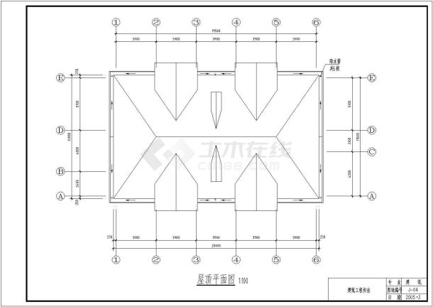 某高档农村住宅楼建筑设计施工CAD图-图一