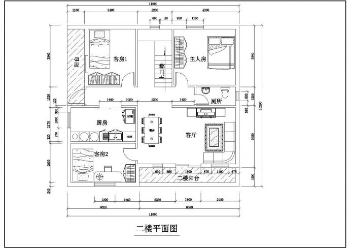 某三层自建别墅建筑方案图（含效果图）_图1