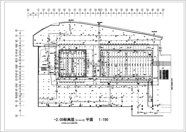 南京某两层奥体游泳馆建筑给排水施工图-图一