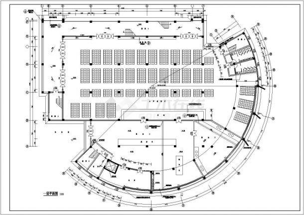 某学校食堂建筑施工图-图二