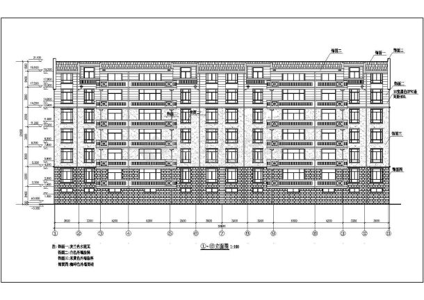 某地六层砖混住宅楼建筑设计施工图-图二