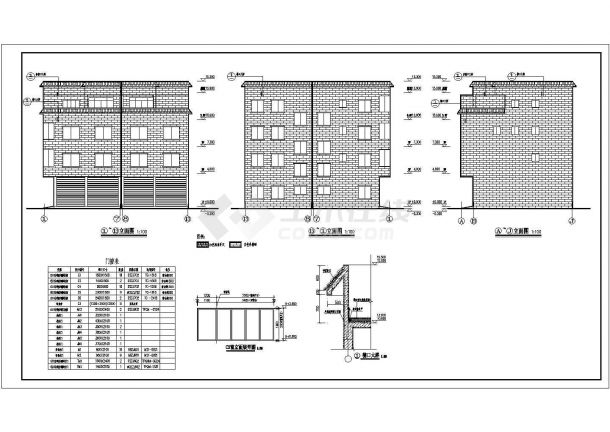 某地四层框架结构私人住宅楼建筑设计施工图-图一