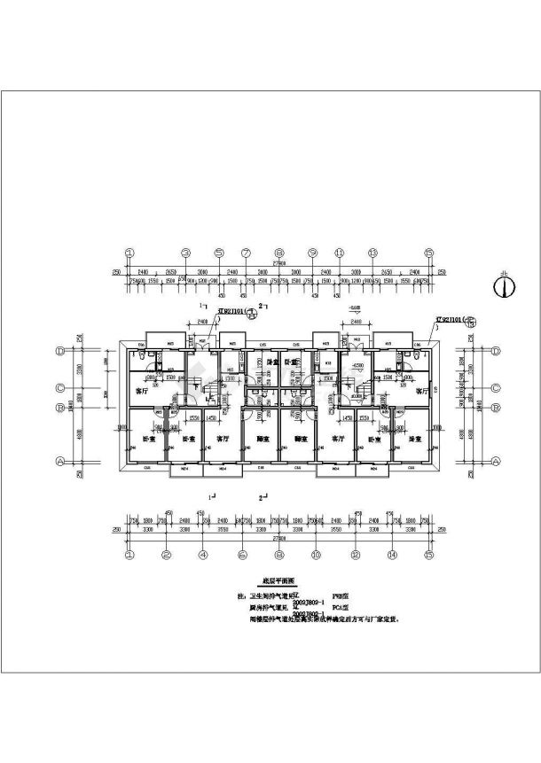 阁楼住宅建筑CAD图-图二