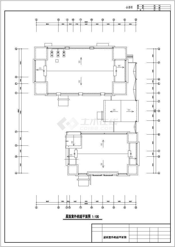 某地区三层办公综合楼空调安装设计CAD图纸-图一