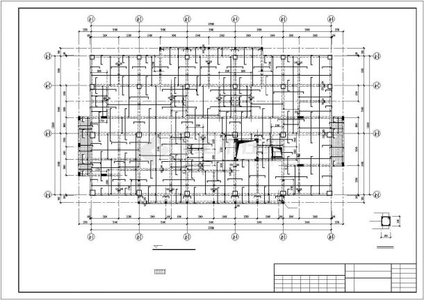 [昆明]5层框架商住楼结构设计图-图二