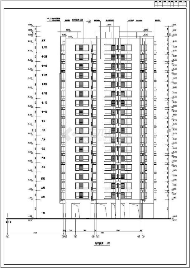 某地区一套高层住宅建筑图（共10张）-图二