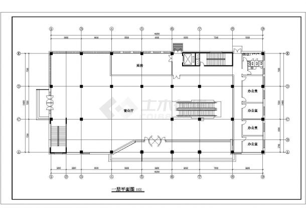 北京市某商场平面图整体设计套图-图二