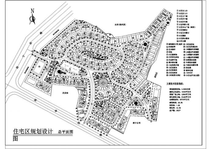 某别墅住宅区规划设计总图_图1