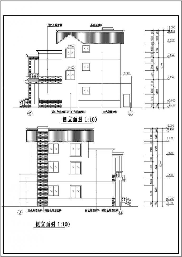 某地区小型的多层住宅建筑图（含设计说明）_图1